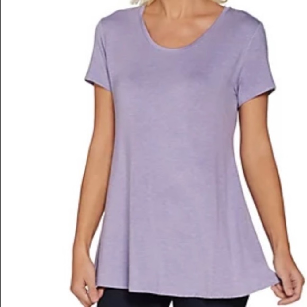 H by Halston essentials short sleeve U neck tunic